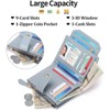 FATMOON Small Wallet for Women,RFID Blocking Bifold Wallet with Zipper Pocket 9 Card Slots,ID Window,Removable Sleeve for Parties,Shopping - 2 of 4