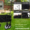 Kumasinova Wagons Carts Foldable,Beach Wagon with 3PCS Plastic Liner Bag,Heavy Duty Utility Wagon Cart for Camping,Shopping,Sports,Garden,225lbs - 4 of 4