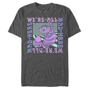Men's Alice in Wonderland We're All Mad Here, Cheshire Cat T-Shirt - 1 of 4