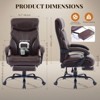 Big and Tall Office Chair 500LBS With footrest, Ergonomic Leather Executive Chair with Adjustable Height & Flip-up Armrests, Wide Reclining - 2 of 4