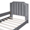NicBex Twin Size Upholstered Daybed with Classic Stripe Shaped Headboard for Bedroom,Living Room,Apartment - 4 of 4