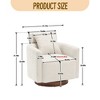 NicBex Chenille Accent Chair,Upholstered Living Room Chairs with Curved Backrest and Wooden Base,Modern Armchair,Accent Chairs for Living Room - 3 of 4