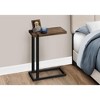 Vynxaria Contemporary C-Shaped Accent Table - Brown Laminate Top, Black Metal Frame, 19.25" L x 9.5" W x 25" H - 2 of 4