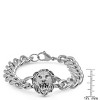 STEELTIME Men's 18k gold plated stainless steel lion head chain link bracelet - 3 of 4