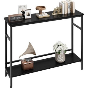39.3" Console Table with Adjustable Shelf, 2-Tier Narrow Entryway Table , Sofa Table, Console Tables for Entryway - 1 of 4