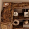 CuisinSmart Farmhouse Corner Book Shelf, with 5-Tire Shelf, Tall Standing Bookshelves, L Shaped Large Display Racks Book Shelf - 4 of 4