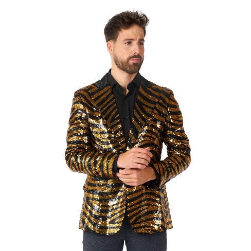 Men's Suitmeister Sequins Red Shiny Slim-Fit Christmas Party Blazer