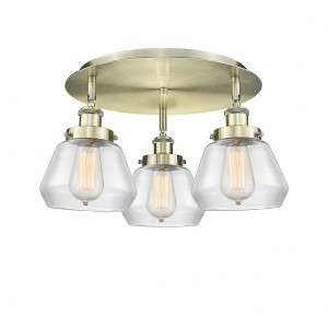 Fulton - 3 Light Flush Mount In Art Deco Style-8 Inches Tall and 18.25 Inches Wide - 1 of 1