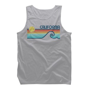 Men's Design By Humans California Retro Sunset By LuckyU Tank Top - 1 of 4