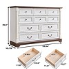 NicBex Drawers Dresser for Bedroom,Farmhouse Dresser,MDF Dressers for Kids Room,Living Room,Entry and Hallway,Walnut - 3 of 4