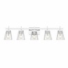 Lauren 5-Light Modern Vanity Wall Light - Steel, Dimmable, Damp Rated, 39" Wide - 3 of 4