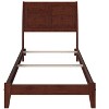 AFI Furnishings Portland Twin Traditional Bed with Open Footboard and Turbo Charger in Walnut - 4 of 4