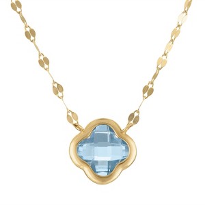 Designs By Gioelli 10K Gold Gemstone Clover Necklace - 1 of 2