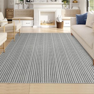 Boho Striped Print Large Living Room Rug Soft Low Pile Washable Dining Room Area Rug Modern Indoor Rugs for Bedroom Nursery - 1 of 4