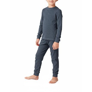 City Threads Boys USA-Made Soft & Cozy Thermal Long Johns 2-Piece Set - Warm Base Layer & Loungewear - 1 of 4