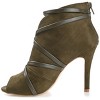 Journee Collection Womens Samara Back Heel Zip Peep Toe Stiletto Booties - 2 of 4