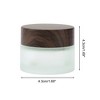 Unique Bargains Elegant Frosted Cream Glass Bottle for Bathroom 1 Pc - 4 of 4