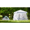 Z-Shade 10 Foot Horizon Angled Leg Screen Shelter Attachment with 10 by 10 Foot Push Button Angled Leg Instant Shade Canopy Tent - image 4 of 4