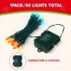 Joyfy 16.3ft LED Multicolor Christmas String Lights, 50 Count Christmas Tree Fairy Lights with 8 Lighting Modes for Holiday Party Decoration - 4 of 4