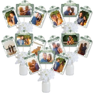 Big Dot of Happiness Boho Botanical - Greenery Party Picture Centerpiece Sticks - Photo Table Toppers - 15 Pieces - 1 of 4