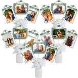 Big Dot of Happiness Boho Botanical - Greenery Party Picture Centerpiece Sticks - Photo Table Toppers - 15 Pieces
