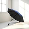 Unique Bargains Portable Umbrella 8-Rib Solid Color Manual Sun Impact Cloth Vinyl 39.37"x27.17" 1 Pcs - 2 of 4