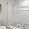 Cobbe 2-Handle Tub and Shower Faucet Set with 5 Settings Dual 2 in 1 Showerhead Tub Spout and 59-Inch Hose Wall Mount Shower System Brushed Nickel - 3 of 4