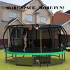 Whisen Outdoor Pumpkin Trampoline with Safety Enclosure Net, Foam Padded Poles, W-Shaped Legs, Balance Bars - 2 of 4