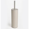 Home Mart Goods Modern Light Grey Toilet Brush Set with Holder - 15" Tall - 2 of 3