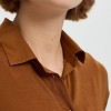 Women's Long Sleeve Oversized Satin Button-Down Shirt - A New Day™ - 4 of 4