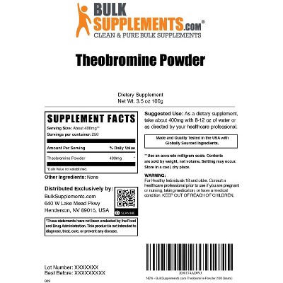 BulkSupplements Theobromine Powder