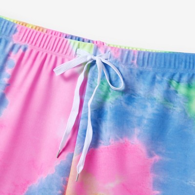 PATPAT Family Matching Swimwear Set Mommy and Me Tie-dye One-Piece Swimsuits Swim Trunks Shorts (Multi-color, Men: M) — фото 6