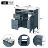 SeaCamel 30" Single Sink Bathroom Vanity - Modern Storage Cabinet with 2 Drawers & Tip-out Drawer - 3 of 4