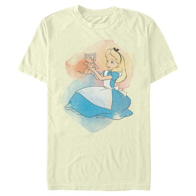 Men's Alice In Wonderland Watercolor Alice And Dinah T-shirt : Target