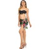 HAPPY BAY Women's Summer Bikini Wraps Beach Wrap Swimwear Skirt Bathing suit Swimsuit Sarong Coverups for Women One Size Short Multicolored, Leaves - 3 of 4
