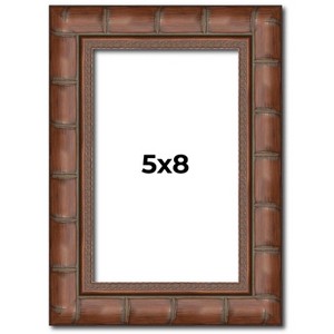 PosterPalooza | 5x8 Modern Bamboo Picture Frame, UV Acrylic, 5 Finishes - 1 of 4