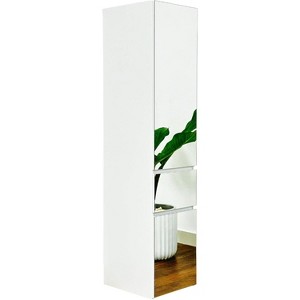 HomeStock Elise Slim Modular Wood Closet Cabinet with Mirror in White - 1 of 4