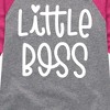 Girls' - Instant Message - Little Boss Shirt Tail Raglan Graphic T-shirt - 2 of 4