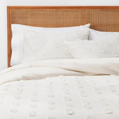 Full Queen Textured Duvet Cover Set Cream Opalhouse Target