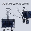 YONWAY Foldable Large Utility Shopping Wagons Carts with 4 All-Terrain Wheels 150lbs Capacity Portable for Sand,Camping Fishing,Shopping - 4 of 4