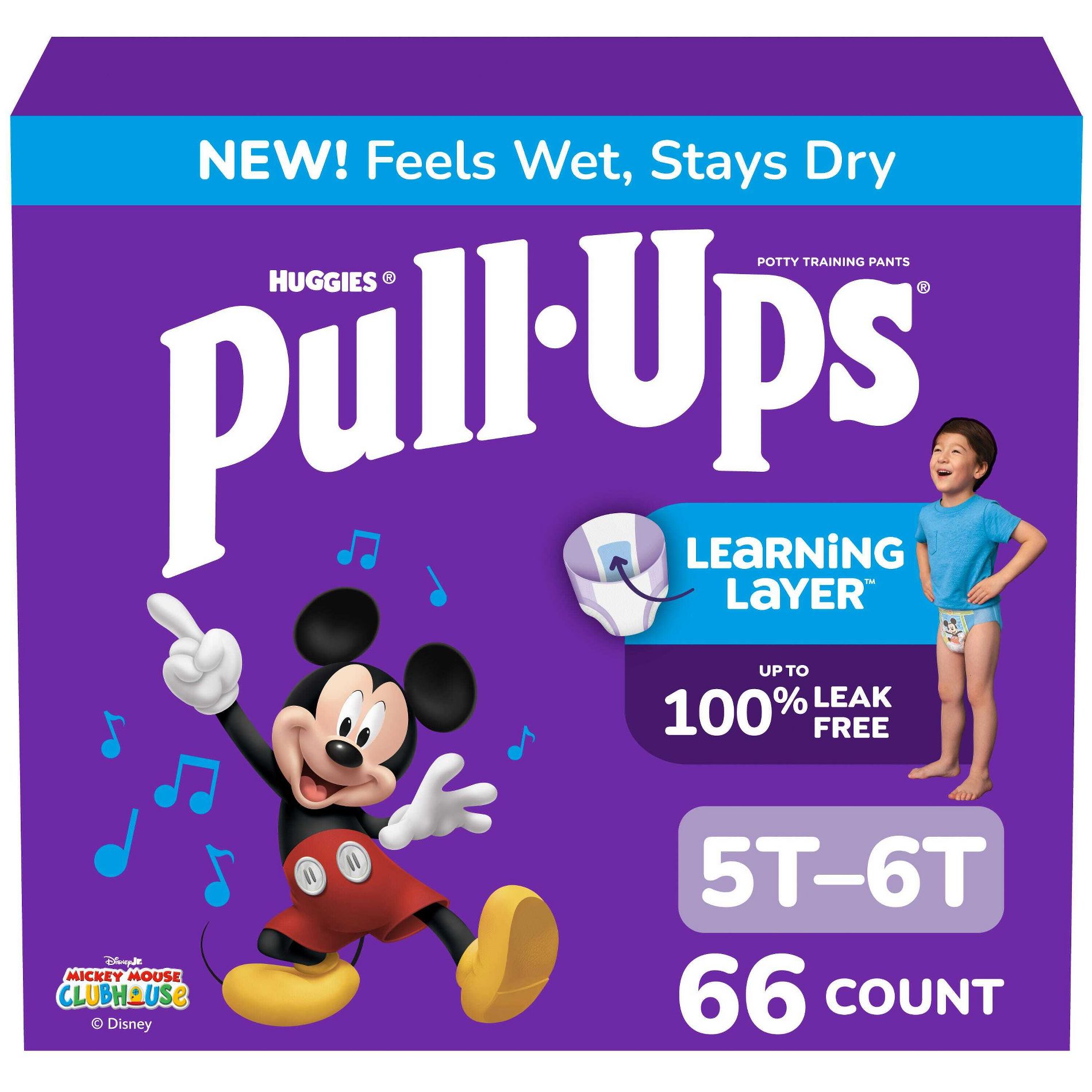 Pull-Ups Boys' Potty Training Pants - 5T-6T - 66ct: Easy-Open Sides, Absorbent Layers, Cotton Material, No Fragrance Added
