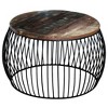 vidaXL Coffee Table Round Solid Reclaimed Wood 26.8 in.x14.6 in. - 2 of 4