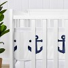 Sweet Jojo Designs Boy, Girl, Unisex/Gender Neutral BreathableBaby Breathable Mesh Crib Liner Baby Nursery Sailor Blue and White - 4 of 4