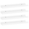 vidaXL Wall Shelves 4 pcs High Gloss White 15.7"x3.5"x1.2" - 2 of 4