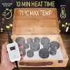 SereneLife Hot Stone Massage Kit - Portable Electric Heated Basalt Rock Therapy Set with Digital Controller (PSLMSGST65.5) - 12 Stones - 4 of 4
