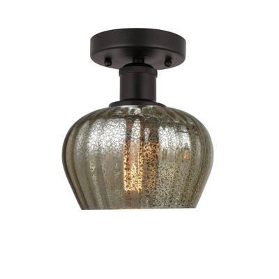 Fenton - 1 Light Semi-Flush Mount In Industrial Style-8.25 Inches Tall and 6.5 Inches Wide