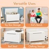 Lycvki Wooden Kids Toy Box Storage with Safety Hinged Lid - 4 of 4