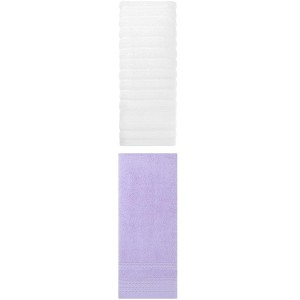 REGALWOVEN Striped Pattern Bathroom Hand Towels 14" x 30" 2 Pcs - 1 of 4