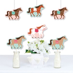 Big Dot of Happiness Run Wild Horses - Decorations DIY Pony Birthday Party Essentials - Set of 20 - 1 of 4