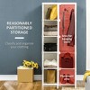 Yukimo 27.25" White Portable Wardrobe Closet, Folding Armoire with Hanging Rod and Magnetic Doors for Bedroom Storage - 4 of 4